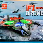 F1 Stealth Jet RC Drone – High-Speed Fighter Quadcopter with LED Lights & Altitude F1 স্টিল্থ জোট আরসি ড্রোন – এলইডি লাইট এবং অ্যালটিটিউড হোল্ড সহ ফাইটার ড্রোন