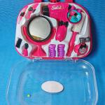 Kids Fashion & Makeup Salon Playset with Portable Pink Suitcase - Pretend Play Toy for Girls বাচ্চাদের আকর্ষণীয় মেকআপ ও হেয়ার স্টাইলিং সেট - পোর্টেবল পিংক সুটকেস টয়